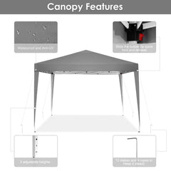 Hoteel 10'x 10' Pop up Canopy Straight Legs Instant Canopy for Outside Party Camping Canopy with 4 Removable Sidewalls