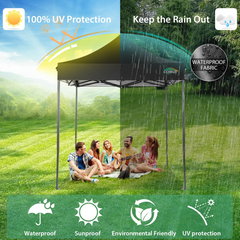 COBIZI 6.5x6.5 FT Pop up Canopy, Waterproof Commercial Canopy Tent,Outdoor Garden Gazebo, with Carry Bag