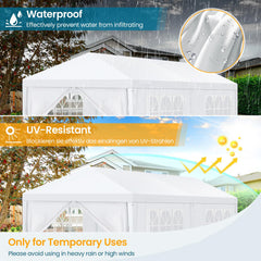 HOTEEL 10'x20' Canopy Party Tent with 4 Removable Sidewalls, Outdoor Tent for Parties, Event Tent, Large Canopy Tent for Weddings, Parties, Patio Camping Gazebo, All Season & Waterproof, White