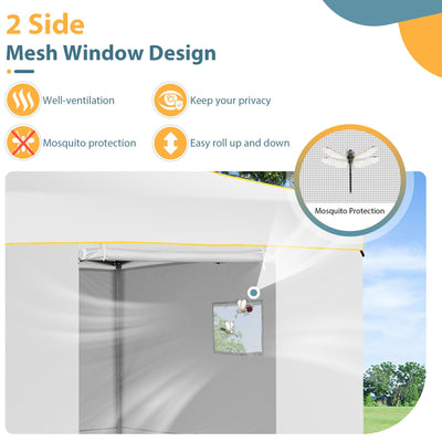 COBIZI 10' x10' Canopy Tent, Pop Up Canopy, Outdoor Tent with Mesh Window, Waterproof Instant Tents for Party