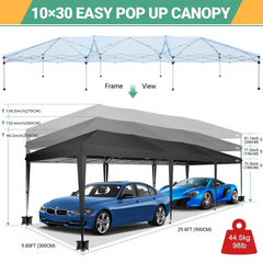 COBIZI 13‘ x 26' Heavy Duty Pop up Canopy with 6 Sidewalls, 2 Height Adjustable Commercial Tent,100% Waterproof Party Wedding Tent,Outdoor Gazebo with Wheeled Bag