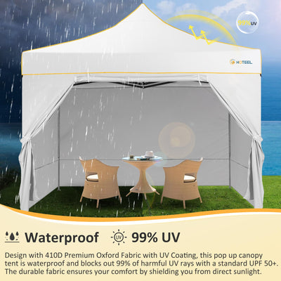COBIZI 10' x10' Canopy Tent, Pop Up Canopy, Outdoor Tent with Mesh Window, Waterproof Instant Tents for Party