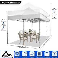 COBIZI 10'x20' Canopy EZ Pop Up Canopy Anti-UV Waterproof Outdoor Tent