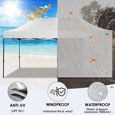 COBIZI 10'x20' Canopy Easy Pop Up Canopy Anti-UV Waterproof Outdoor Tent