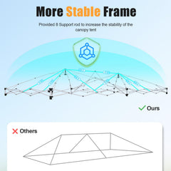 HOTEEL 10x20 Pop Up Canopy with Sidewalls, Easy Up Canopy Tent with Carry Bag, Outdoor Canopies with 4 Sandbags, Large Tents for Outdoor Events, Wedding, Backyard, Commercial, Black