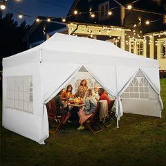 HOTEEL Tents for Parties, 10x20 Pop Up Canopy Tent Heavy Duty with 6 Sidewalls, Commercial Outdoor Canopy Tents for Event Wedding