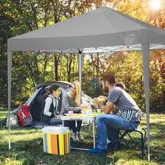 Hoteel 10'x 10' Pop up Canopy Straight Legs Instant Canopy for Outside Party Camping Canopy with 4 Removable Sidewalls