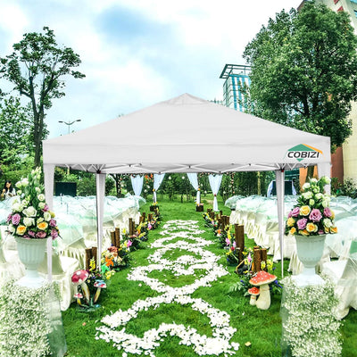 COBIZI 10¡®x10¡¯ Pop up Canopy Tent Protable Canopy Tent with 4 Sidewalls Waterproof Commercial Instant Shelter Tent for Parties, Wedding