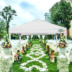 COBIZI 10‘x10’ Pop up Canopy Tent Protable Canopy Tent with 4 Sidewalls Waterproof Commercial Instant Shelter Tent for Parties, Wedding