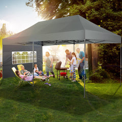 COBIZI 10x20 Pop up Canopy with 6 sidewalls Commercial Heavy Duty Canopy UPF 50+ All Weather Waterproof Outdoor Wedding Party Tents Gazebo with Roller Bag