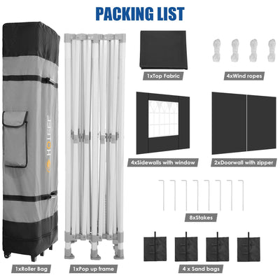 HOTEEL 10¡®x20¡¯ Pop up Canopy with 6 Removable Sidewalls Heavy Duty Party Tent Outdoor Event Gazebo Frame Thickened Commercial Canopy Tents