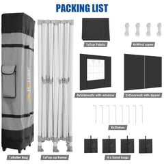 HOTEEL 10‘x20’ Pop up Canopy with 6 Removable Sidewalls Heavy Duty Party Tent Outdoor Event Gazebo Frame Thickened Commercial Canopy Tents