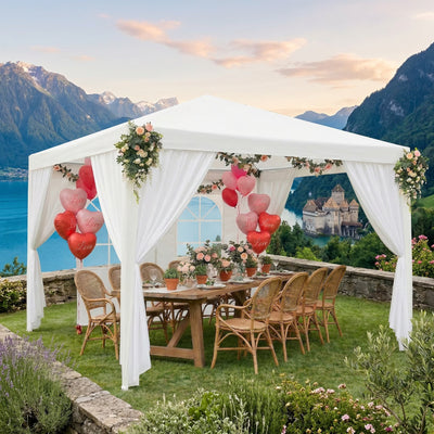 COBIZI 10'x20' Canopy Party Tent with 4 Removable Sidewalls White SPC108
