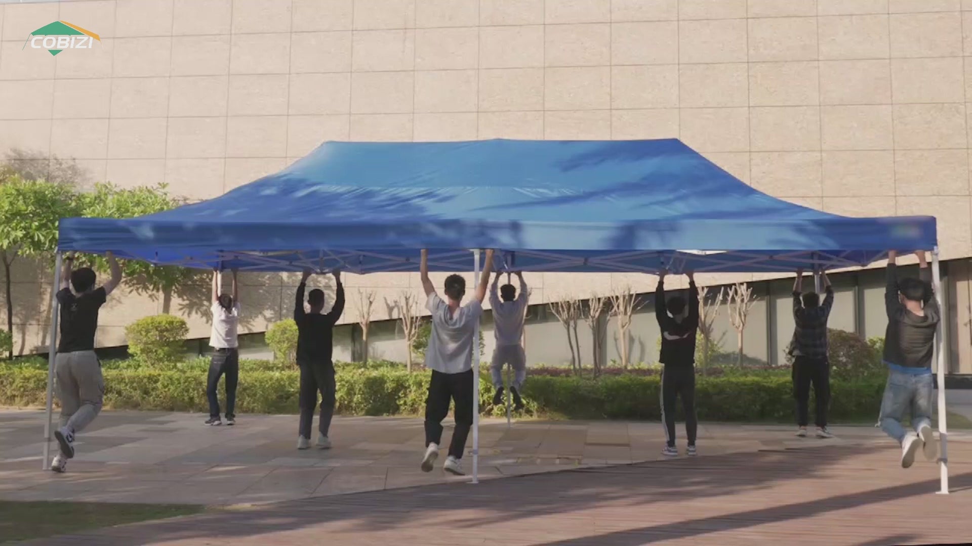 Video laden: COBIZI 10'x15' Heavy Duty Pop Up Canopy with 4 Sidewalls &amp; 3 Adjustable Heights AMA5913
