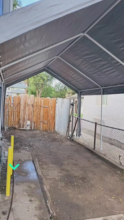 COBIZI 10'x20' Large Heavy Duty Canopy & Carport with Steel Frame SPC000101