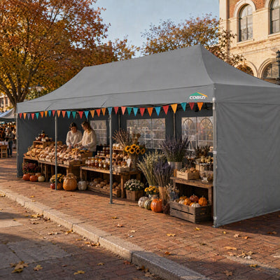 COBIZI 10'x30' Heavy Duty Pop up Canopy Tent with Extended Awning SPC119