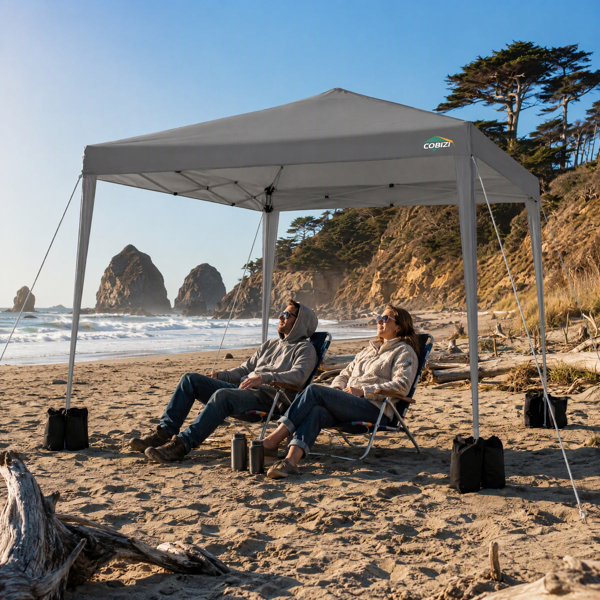 COBIZI Pop Up Canopy Outdoor Shade Tent 10'X10' With 4 Sand Bag SPC265