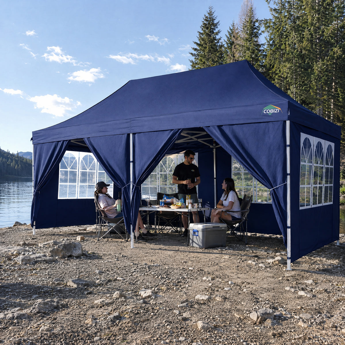 COBIZI 10'x20' Pop Up Waterproof Party Tent Canopy with 6 Removable Sidewalls AMA5924