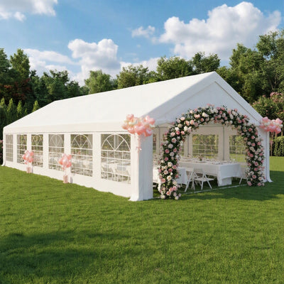 COBIZI 20'x40' Heavy Duty  Party Canopy with 12 Sidewalls & Built-in Sandbags SPC168