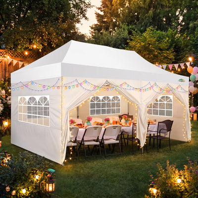 COBIZI 10'x20' Easy Pop Up Heavy Duty Canopy, Anti-UV & Waterproof SPC27