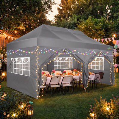 COBIZI 10'x20' Easy Pop Up Heavy Duty Canopy, Anti-UV & Waterproof SPC27