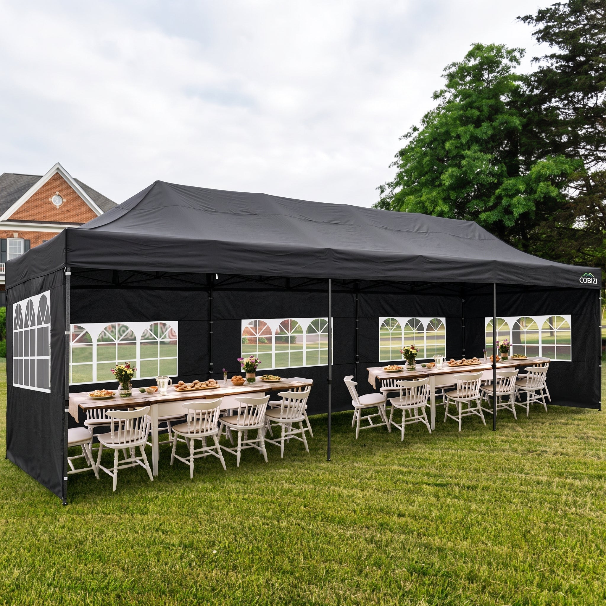 COBIZI 10'x30' Easy Pop Up Heavy Duty Large Canopy, Anti-UV & Waterproof SPC36