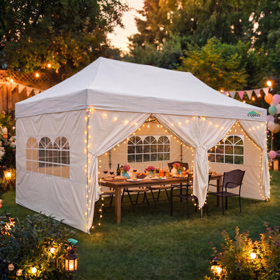 COBIZI 10'x20' Easy Pop Up Heavy Duty Canopy, Anti-UV & Waterproof SPC27