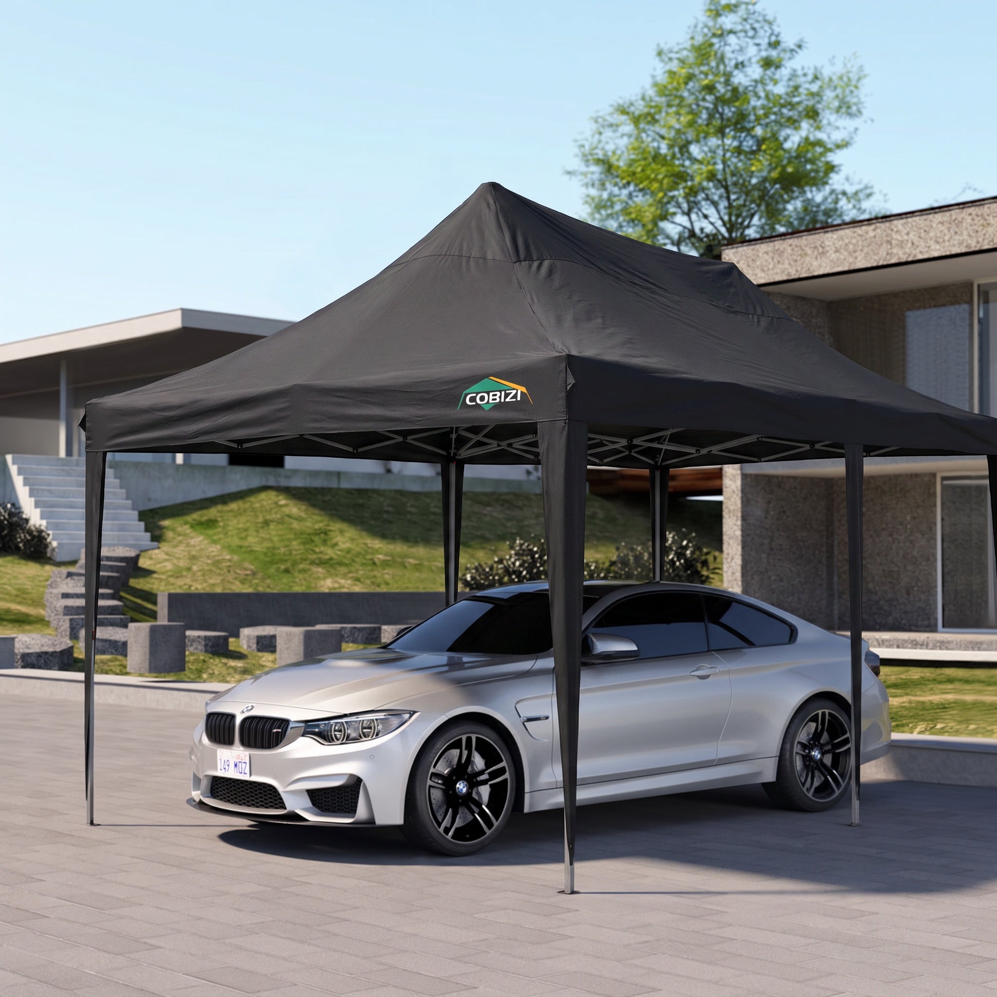 COBIZI 10'x20' Pop Up Canopy Tent with 6 Sidewalls & Carry Bag, 3 Adjustable Heights AMA5813