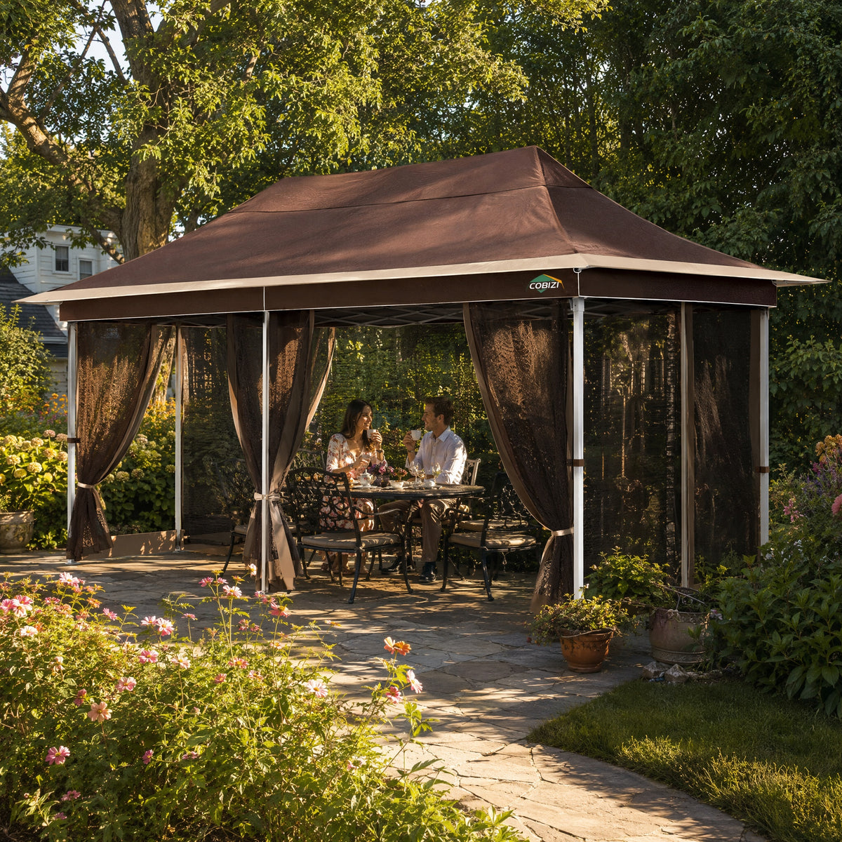 COBIZI 12'x20' Pop Up Gazebo Easy Setup with Mosquito Netting SPC251