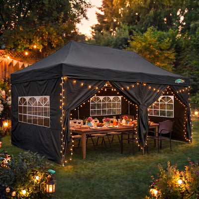COBIZI 10'x20' Easy Pop Up Heavy Duty Canopy, Anti-UV & Waterproof SPC27
