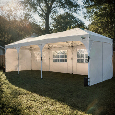 COBIZI 10'x10'/10'x20'/10'x30' One-Push Lock Pop Up Canopy with 4 Sidewalls SPC143 Series