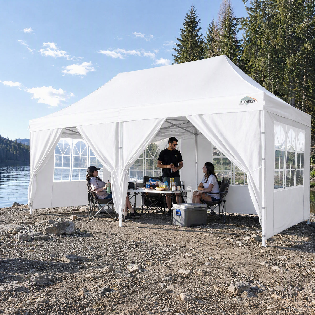 COBIZI 10'x20' Pop Up Waterproof Party Tent Canopy with 6 Removable Sidewalls AMA5924
