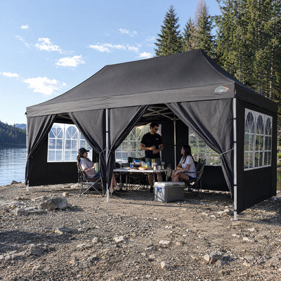 COBIZI 10'x20' Pop Up Waterproof Party Tent Canopy with 6 Removable Sidewalls AMA5924