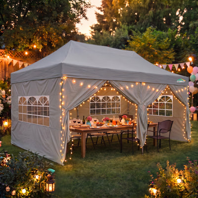 COBIZI 10'x20' Easy Pop Up Heavy Duty Canopy, Anti-UV & Waterproof SPC27