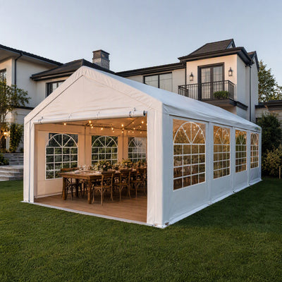COBIZI 10'x30' Heavy Duty Party Canopy with Removable Sidewall Windows SPC124
